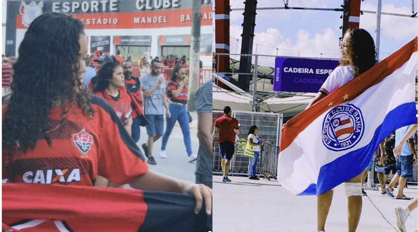Torcedoras baianas viralizam ao expor paixão por futebol nas redes sociais